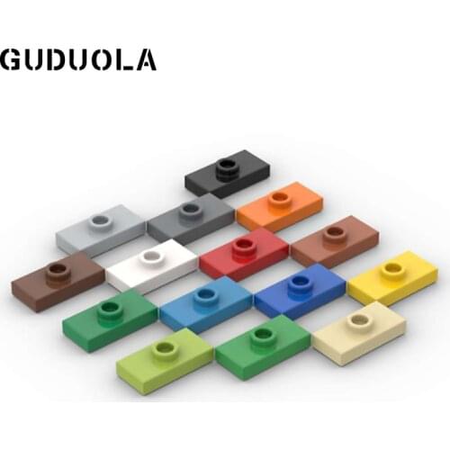 Guduola Building Block Special Plate 1x2 with 1 Stud with Groove 3794/15573 Plate Build MOC Parts 130pcs/lot