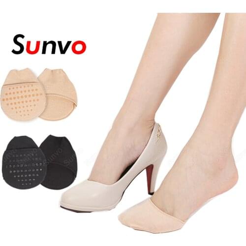 Sunvo Fabric Forefoot Insert Pads for Women Sandels High Heels Anti-Slip Shoes Insoles Forefoot Toe Socks Half Yard Cushion Pad