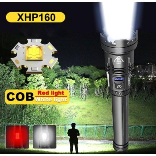 Super XHP160 Powerful Led Flashlight 18650 XHP70 Led Torch USB Rechargeable Tactical Flash light XHP50 Hunting Fishing Hand lamp