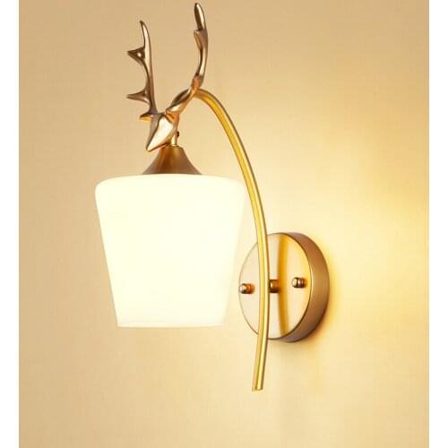 Donwei LED Wall Lamp AC85-265V Modern Simple Antlers Bedroom Bedside Lights Indoor Dining-room Corridor Lighting Fixtures