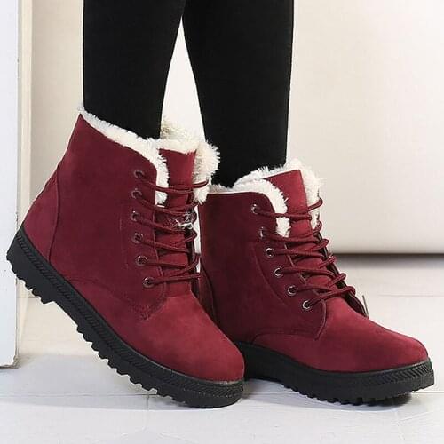 Fashion warm snow boots 2019 heels winter boots new arrival women ankle boots women shoes warm fur plush Insole shoes womanjmk