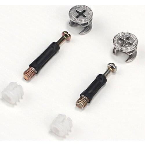 10pcs/lot 3 in 1 Screw Eccentric Wheel Nut Connection for Clothes Cabinet Wardrobe Link Fixer Furniture Connector Fasteners