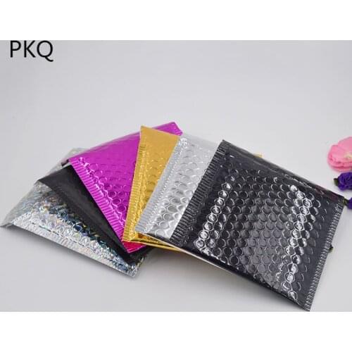 100Pcs Wholesale Bubble Envelope Bag, Plastic Courier Bag,Padded Mailer Shipping Mailing Bag,Self Seal Foam Envelope 15x13cm