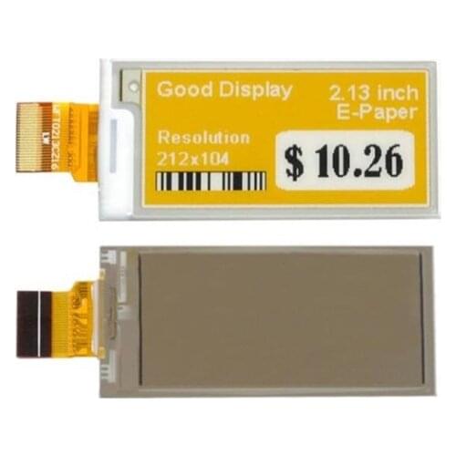 2.13 inch 24PIN SPI Black White Yellow E-INK E-Paper Display Screen IL0373 Drive IC 212*104