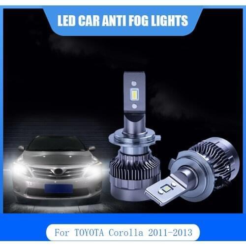 2Pcs For TOYOTA Corolla 2011-2013 LED Car Lights Anti Fog Lamp H11 9005 9006 6000K 12V Car LED Light Headlight Bulbs Auto Bulb