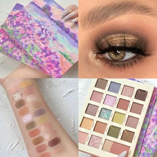 20 Colors Eyeshadow Palette Matte Glitter Painting Long-lasting Eye Shadow Makeup Palette Pastels Eye Shadow Pigments Cosmetics