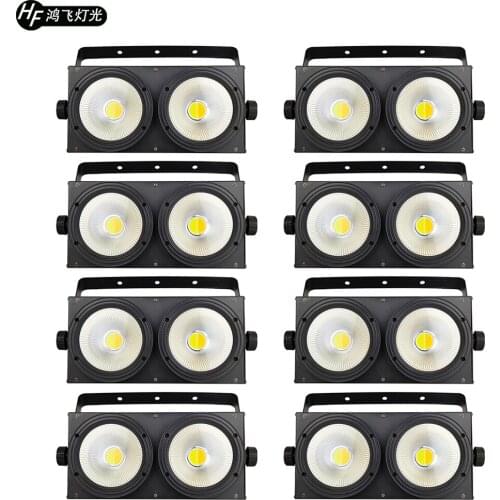 8 PCS 2 Eye 200W COB Light Cool White/Warm White 2in1 2x100w Conference Film and Television Projector Floodlight