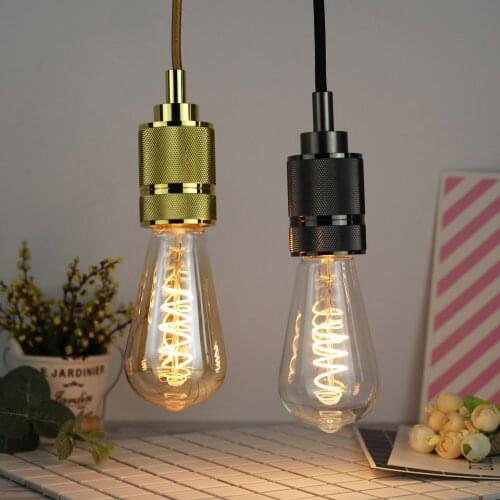 Antique LED bulbs Creative Soft light Spiral modeling Decorative lamp Spherical warm light Personalized retro lamp E27 4W