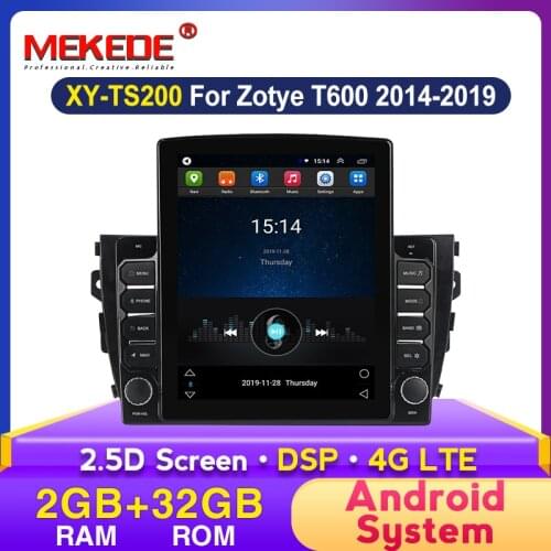4G LTE HD Android 9.7" Tesla screen Car GPS For Zotye T600 2014 2015 2016 2017 vehicle radio Multimedia player support SWC
