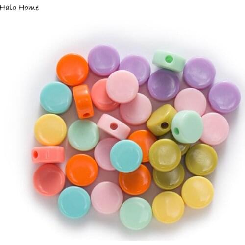 10pcs Mixed Acrylic Spacer Beads Jewelry Making Bracelet Necklace Findings Sewing Handmade Shoes Bags Clothing Headwear Garment
