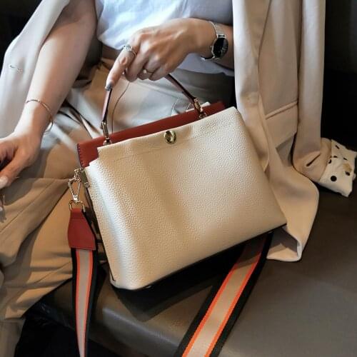 ChaoEuropean retro handbag light luxury texture cross-body bag bag slung single shoulder collision color fashion woman bag