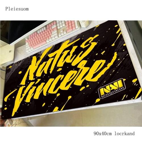 Natus vincere mousepad anime gaming mouse pad 90x40cm pc computer gamer accessories mat locked edge laptop desk protector pads