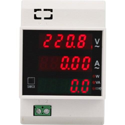 Digital Energy Meter Din Rail LED Active Power Factor Multi-functional Power Met