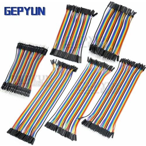 Dupont line 120pcs 10/20cm male to male male to female and female to female jumper wire Dupont cable for Arduino diy kit Gepyun