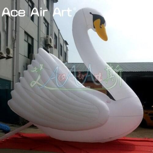 Elegant giant swan beautiful inflatable swan model for outdoor events or advertising