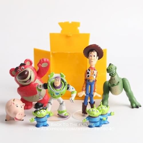 Disney Toy Story Woody Buzz Lightyear 7pcs/set 2-7cm Action Figure Posture Anime Decoration Collection Figurine Toy model gift