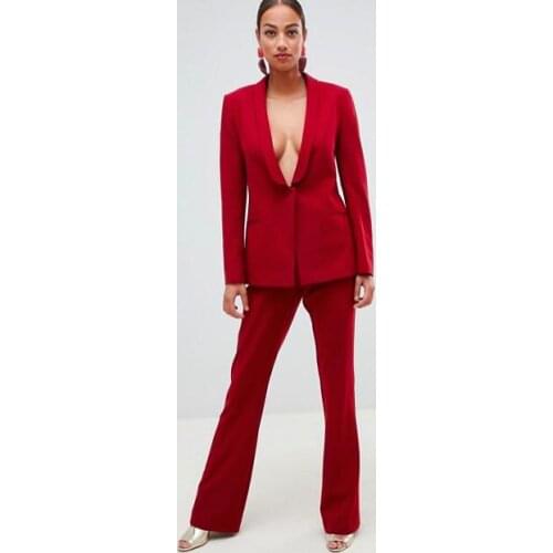 Red Suits for Women Lady Jacket Women Pantsuits Long Sleeve Suit Women Jacket Suits Female Ladies Customize Made