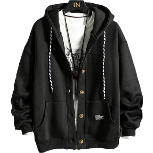 Jacket Men New Arrival Casual Solid Hooded Jackets Mens Fashion Zipper Outwear Slim Fit Spring Autumn Clothing High Quality