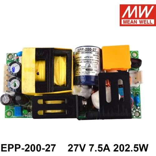 MEAN WELL EPP-200-27 27V 7.5A 202.5W High Efficiency Industrial Open Frame Switching Power Supply PCB Bare board Power Unit