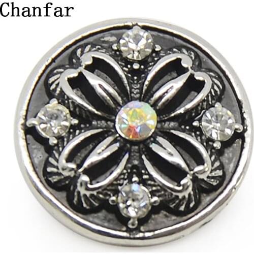Crystal Styles 18mm Metal Snap Button Charm Women Men For Leather Snaps Jewelry