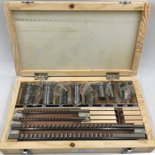 Keyway Broach kits 4mm 5mm 6mm 8mm Broach Push Type & 13pcs Bushs & 5pcs Shim HSS for CNC Broaching Metalworking Cutting 22pcs