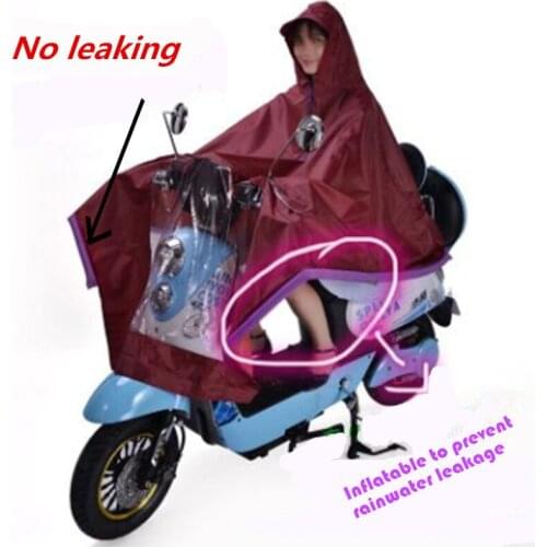 No leaking Extra Large Windproof Waterproof Motorcycle Scooter Rain Hoodie Coat Women Men Big Raincoat Cover Cape Poncho