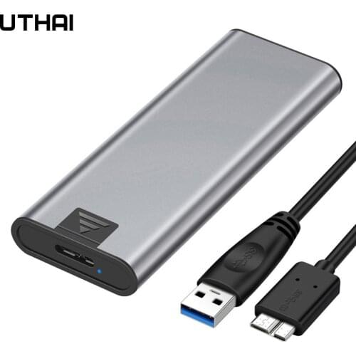 UTHAI New M.2 Hard Drive Enclosure USB3.1Type-C to M.2NGFF Solid State Drive Enclosure High Speed M.2 Aluminum Alloy Enclosure