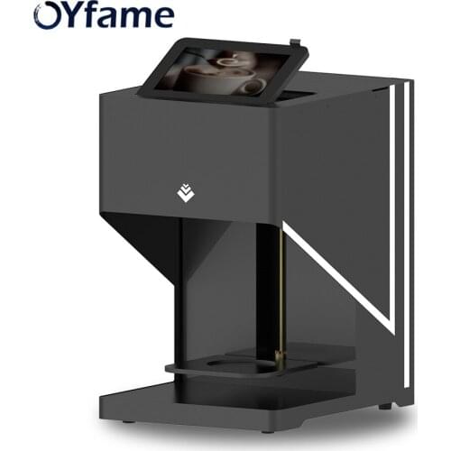 OYfame Automatic Coffee Printer Coffee For Cake Beer Art Juice Yogurt Biscuits Printing Machine with tablet coffee color