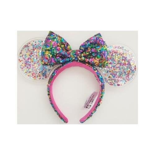 Disney Ear Headband Mickey and Minnie Mermaid Birthday Party Costume Cosplay Plush Adult/Kids Headband Gift