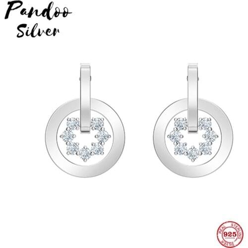 PANDOO Fashion Charm Sterling Silver Original 1:1 Copy, Little Starry Elegant Style Earrings Womens Luxury Jewelry Gifts