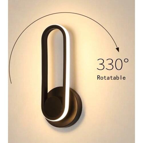 Modern Sconce Wall Light Led Rotatable Wall Lamps for Home Indoor Lighting Bedroom Beside Black Sconce Stair Wall Candlle Lights