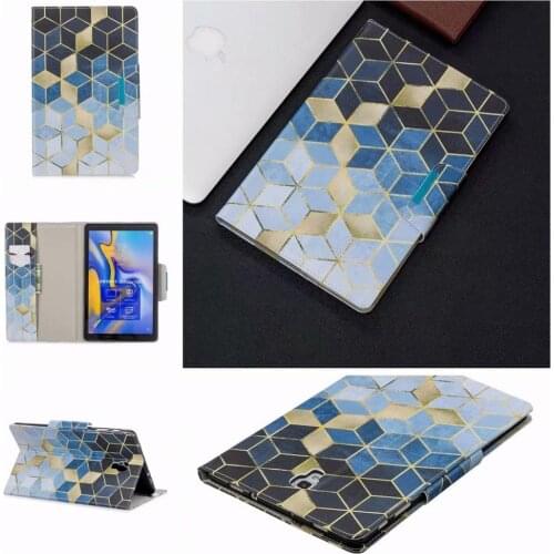 Smart Case For Samsung Galaxy Tab A A2 2018 10.5" T590 T595 T597 SM-T595 Cover Funda Pattern PU Leather Stand Shell Case