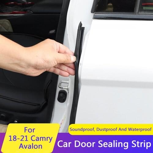 QHCP Car Door Seal Strip Engine Hood Edge Sound Insulation Tailgate Sealing Trims Soundproof For Toyota Camry Avalon Accessories