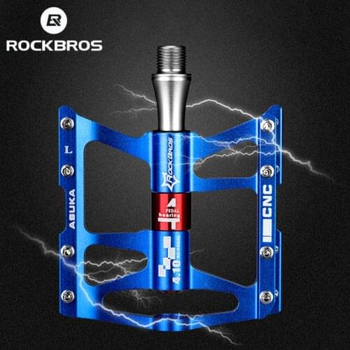 ROCKBROS Mountain Bike Bicycle Pedals Cycling Ultralight Aluminium Alloy 4 Bearings MTB Pedals Bicicleta Bike Pedals Flat BMX