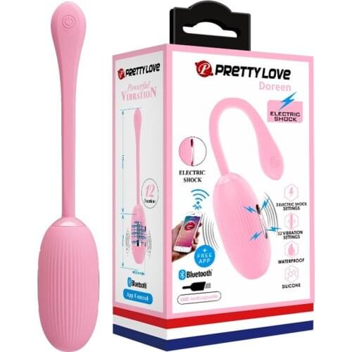 Blutooth Vibrator 12 Speed 3 Electric Shock App Control Vibrador, Electro Sex Pretty Love Vibrating Egg Sex Toy for Women G Spot