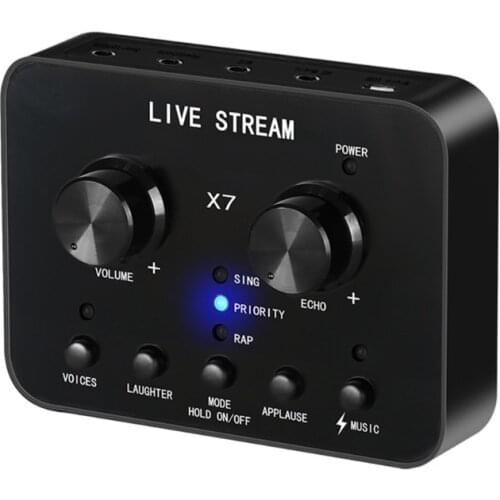 External Sound Card Headset Microphone Smartphone Webcast Personal Entertainment Live Broadcast Voice Changer for Mobile