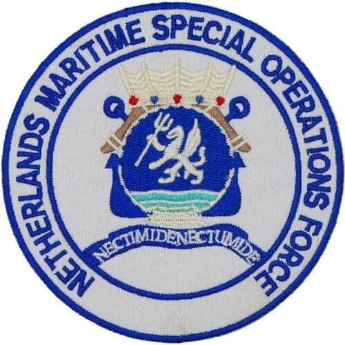 NETHERLANDS MARITIME SPECIAL OPERATIONS FORCE iron on backing embroidered biker patches for vest hat jeans