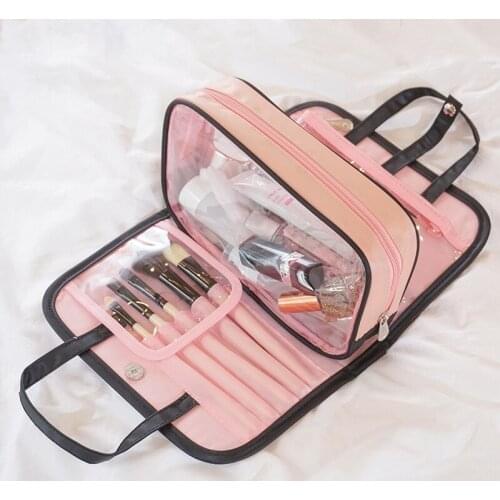 Women Travel Storage Bag Waterproof Foldable Toiletries Organize Cosmetic Bag Portable Storage Handbag Make Up Bag Wash Bag