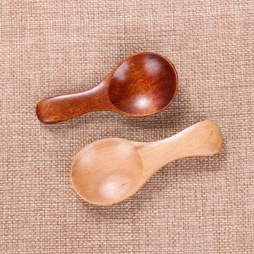 1Pc Small Little Mini Natural Wooden Spoon Scoop Tea Honey Coffee Condiment Salt Sugar Spoon Cooking Tools Kitchen Gadgets