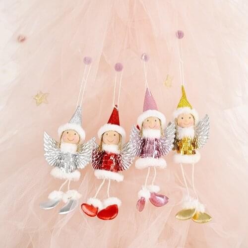 1PC New Year Hanging Doll Christmas Wing Girl Ornaments Xmas Decoration for Home Party Navidad Xmas Items Navidad 2020