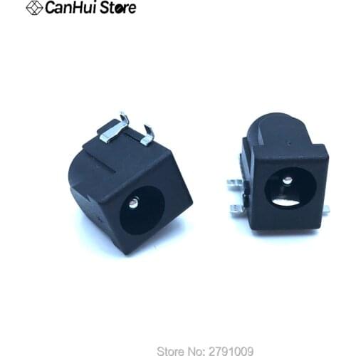 10PCS SMD DC-005 DC-050 DC Power Jack Socket Connector DC005 5.5*2.1mm / 5.5*2.5mm 2.1 / 2.5 socket Round the needle Black Color