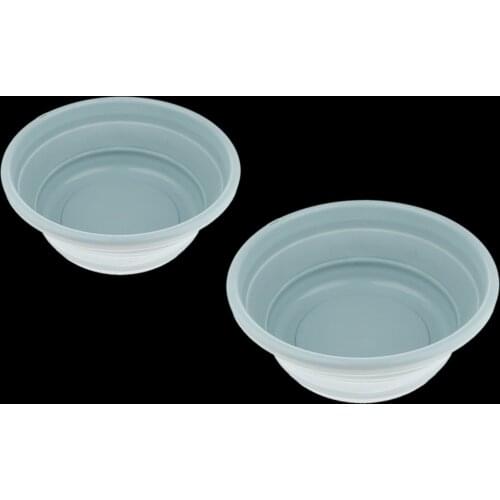 2 Pieces TPE Collapsible Wash Basins Space Saving for Fishing Travel Hiking