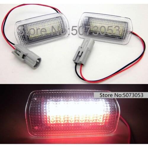 2PCS LED Courtesy Door welcome light lamp for Lexus ES350 GX460 HS250 IS F IS250 IS350 LS460 LS600 ES300 GS300 LS430 RX350 RX450