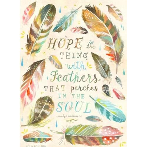 3D diy Diamond embroidery diamond Painting Cross Stitch kit Feather hope picture Mosaic pattern home decor round drill gift