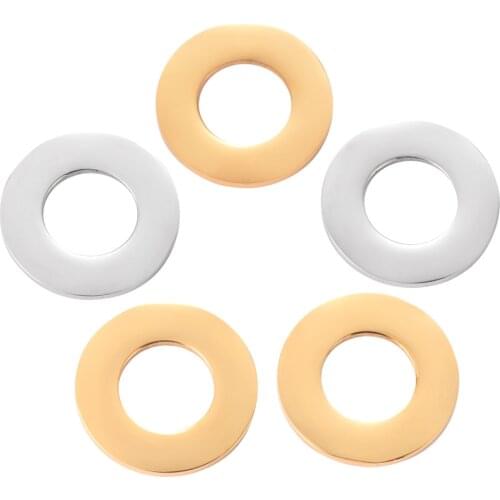 5Pcs/Lot Stainless Steel Charms Pendant Round Stamping Blank Dog Tag Charms Necklace DIY For Jewelry Making Wholesale