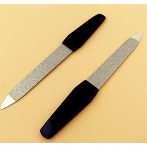 500Pcs Plastic Handle Metal Double Sided Nail Files Pro Nail File DIY Manicure Pedicure Tool