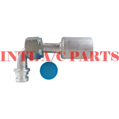 #6 90 degree Female O-Ring R134a Beadlock Fitting (ALU. JOINT+ALU. JACKET) Fitting Barb INTL-HF5203