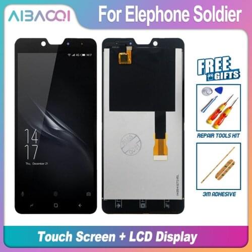 AiBaoQi Brand New 5.5 Inch Touch Screen + 2560x1440 LCD Dlsplay Panel Perfect Repair Parts For Elephone Soldier Phone+Tool