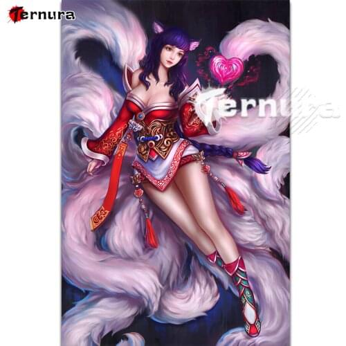 DIY diamond painting cross stitch Fairy Nine Tailed Fox Girl full mosaic embroidery square Drill handmade gift home decoration