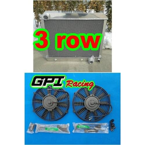 Aluminum Radiator + FAN 1963-66 FOR Chevy Panel Truck C10/C20/C30 PONTIAC OLDS CARS